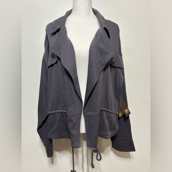 New! FRYE Stone Grey Utility Style Jacket Womens Size XL - Picture 13 of 15